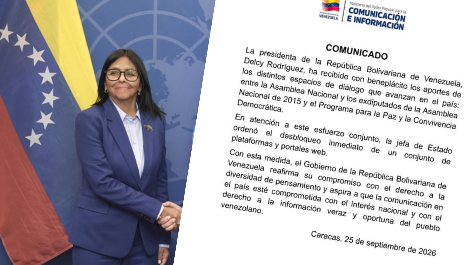 Venezuela ordena desbloqueo de portales web