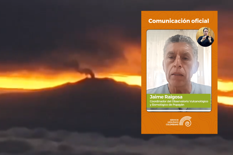 El Volcán Puracé pasó a alerta Naranja por aumento de actividad interna