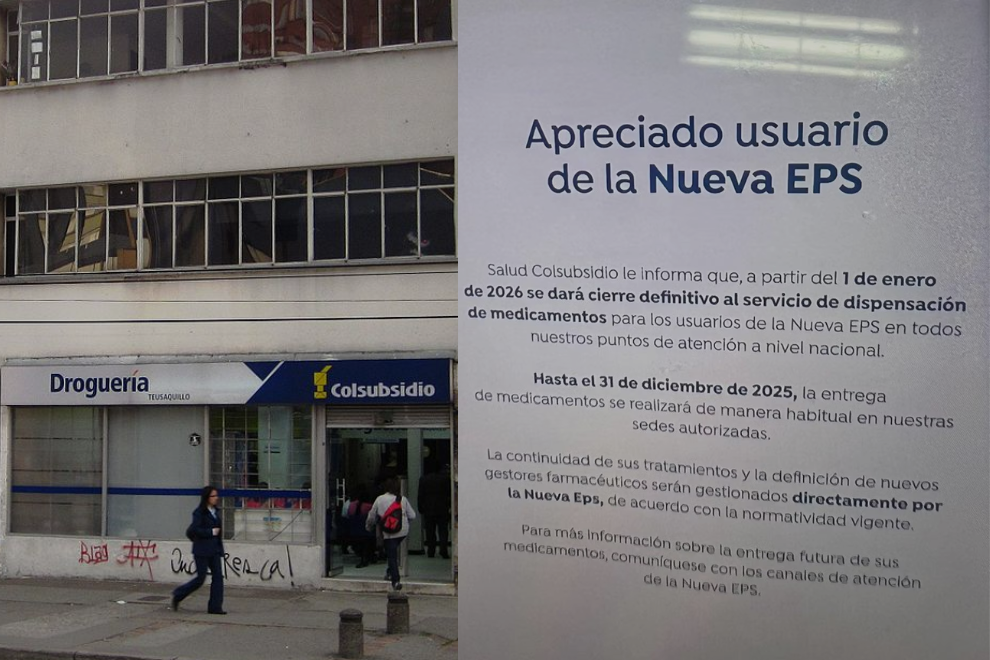 Colsubsidio cerrará entrega de medicamentos a la Nueva EPS