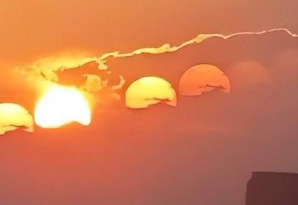 Captados siete soles en China