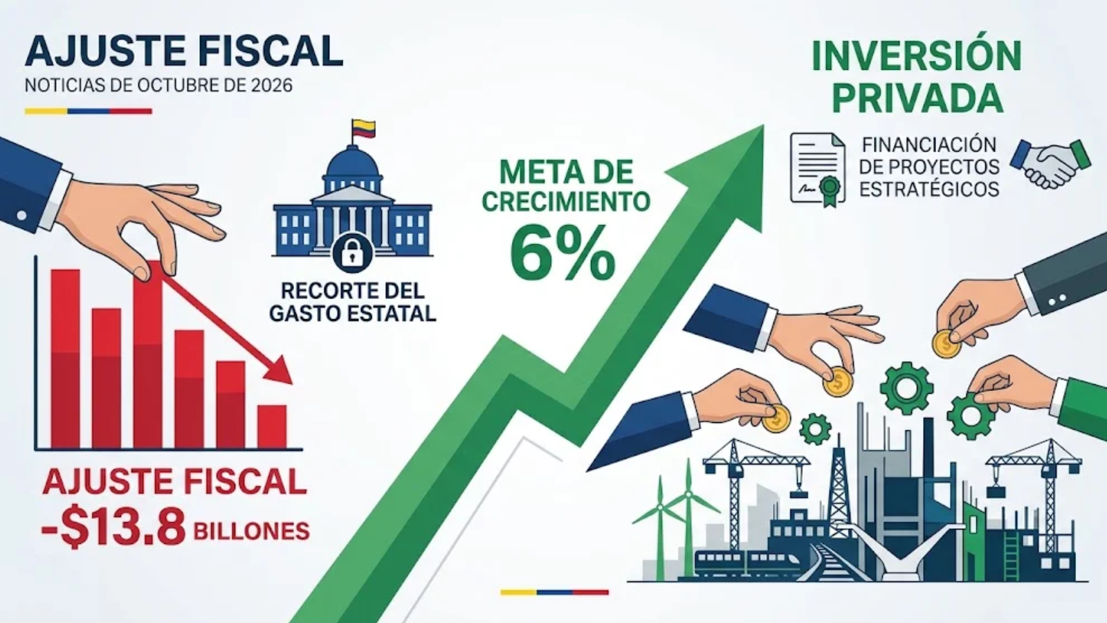 Gobierno recortará $13,8 billones en 2027