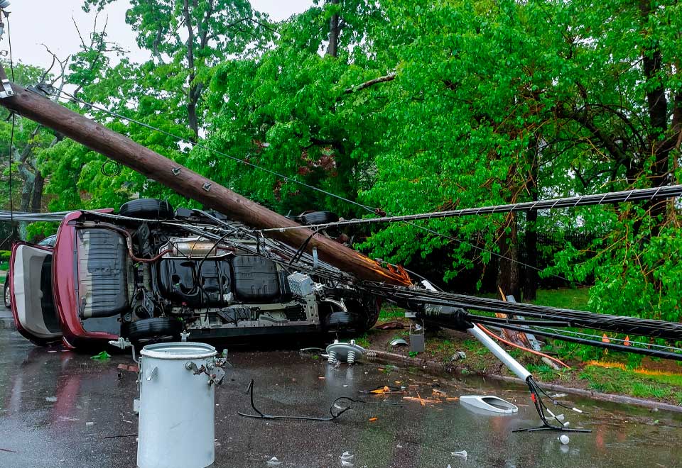 [Video] Huracán levanto un carro en EE.UU.