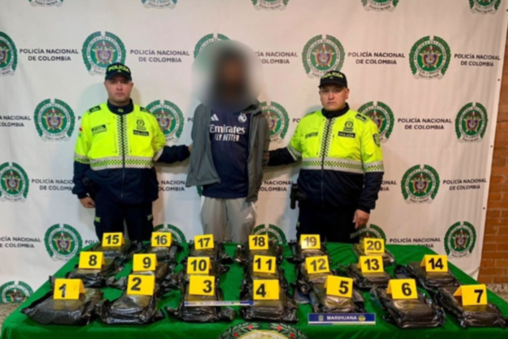 Policía incauta 60 kilos de marihuana en El Dorado con destino a Brasil