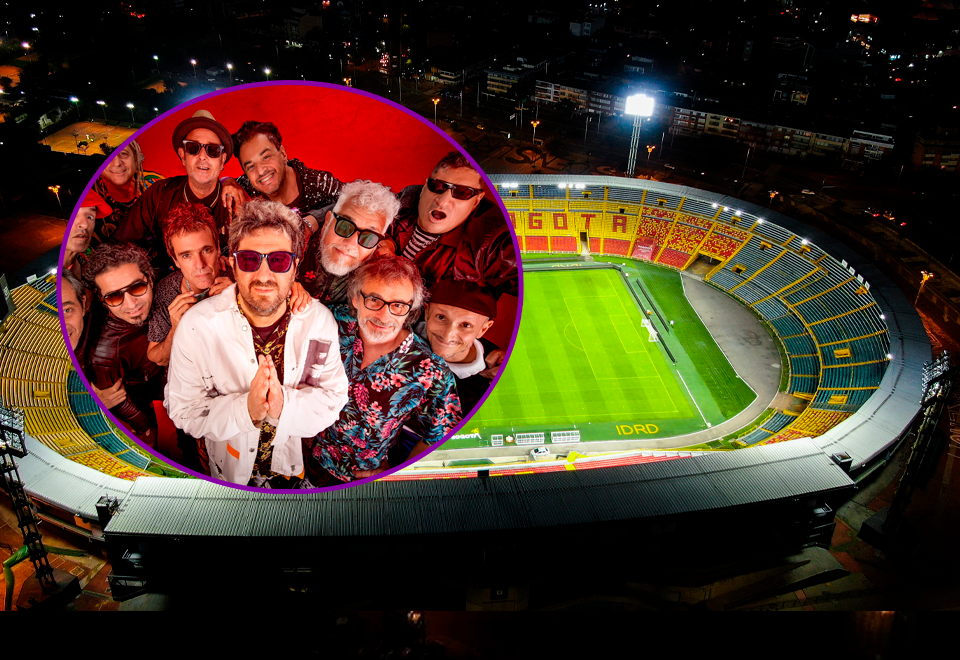 ¡Súper! Auténticos Decadentes en El Campin viendo a Millos